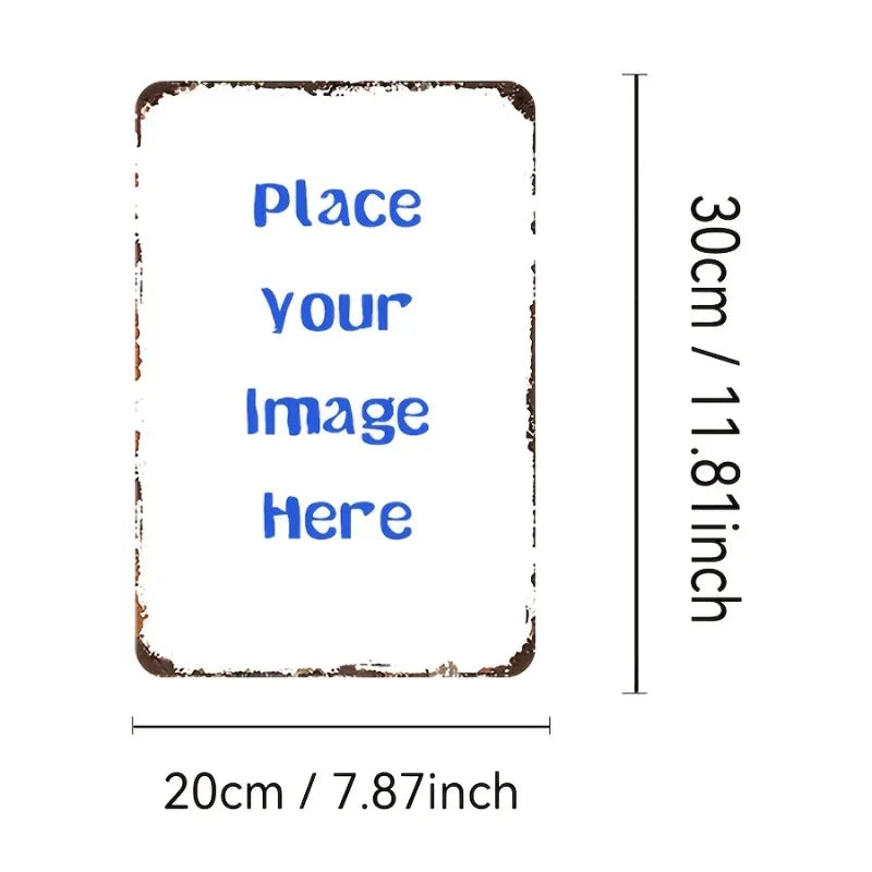 Custom Metal Wall Art Sign - Personalized TextPhotoLogo - Rustic Farmhouse Decor Style - Heavy-Duty Metal Construction - Customi