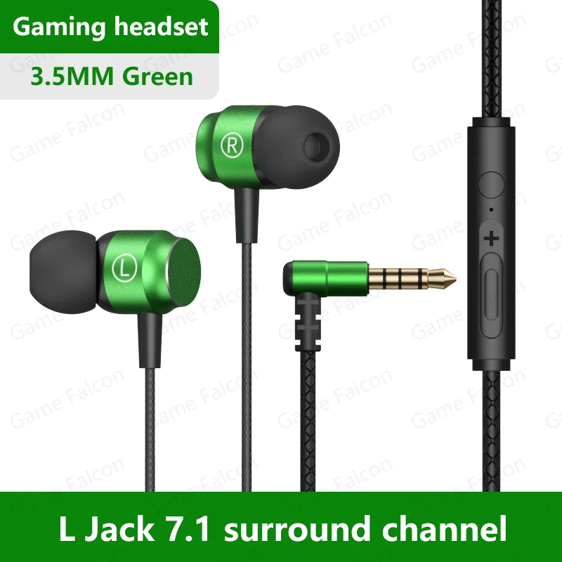 L Jack Magnetic Wired Gaming Headset 3.5mm Type-C Music Headset HiFi Mic Stereo Surround Sound For Phone Computer Mic Headset