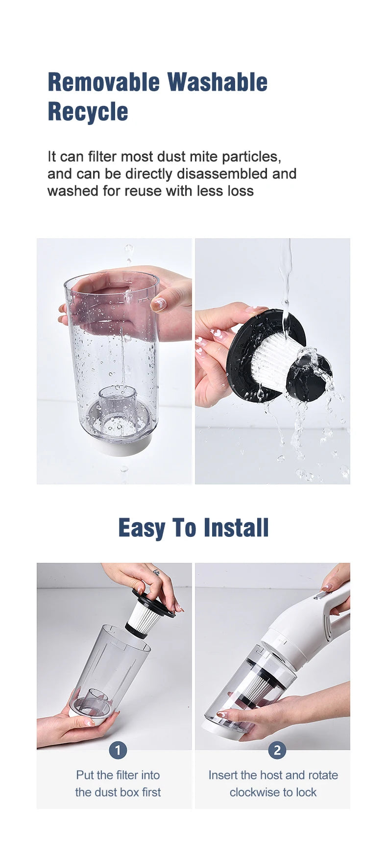 Handheld Vacuum Cleaner 6500P Powerful Suction LED surface Multifunctional Wireless Vacuum Cleaner for Car Floor Household