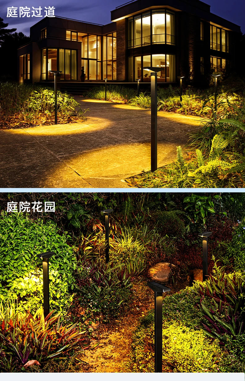 Solar-Powered Lawn Lights, Outdoor Waterproof Ground Lights, Suitable for Courtyards, Paths, Gardens, Lawns, Camping, Outdoor Areas, and Deck Ambiance Decoration and Landscaping