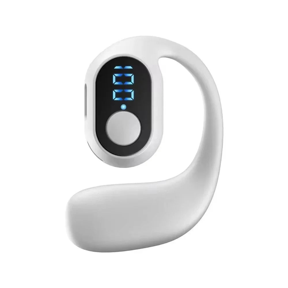 Bluetooth 5.4 Headphone Wireless Ear Hook Earphone LED HiFi Stereo Noise Reduction Clip Headset Waterproof Earbud For Phone New