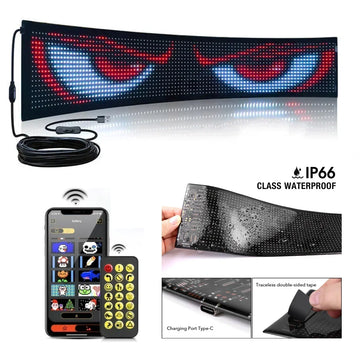 Smart Pixel LED Display Panel Digital Screen Matrix Programmable Advertising Sign USB 5V APP Control Customize Image Animation