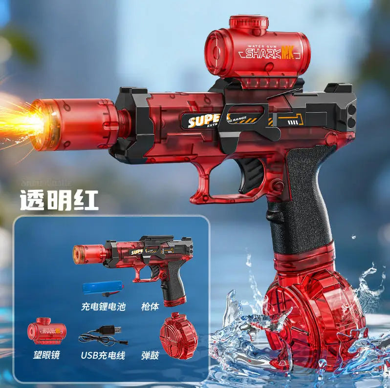 Outdoor summer hot toys, electric high-pressure water gun, beach, swimming pool, garden, wrestling game, automatic charge, gifts