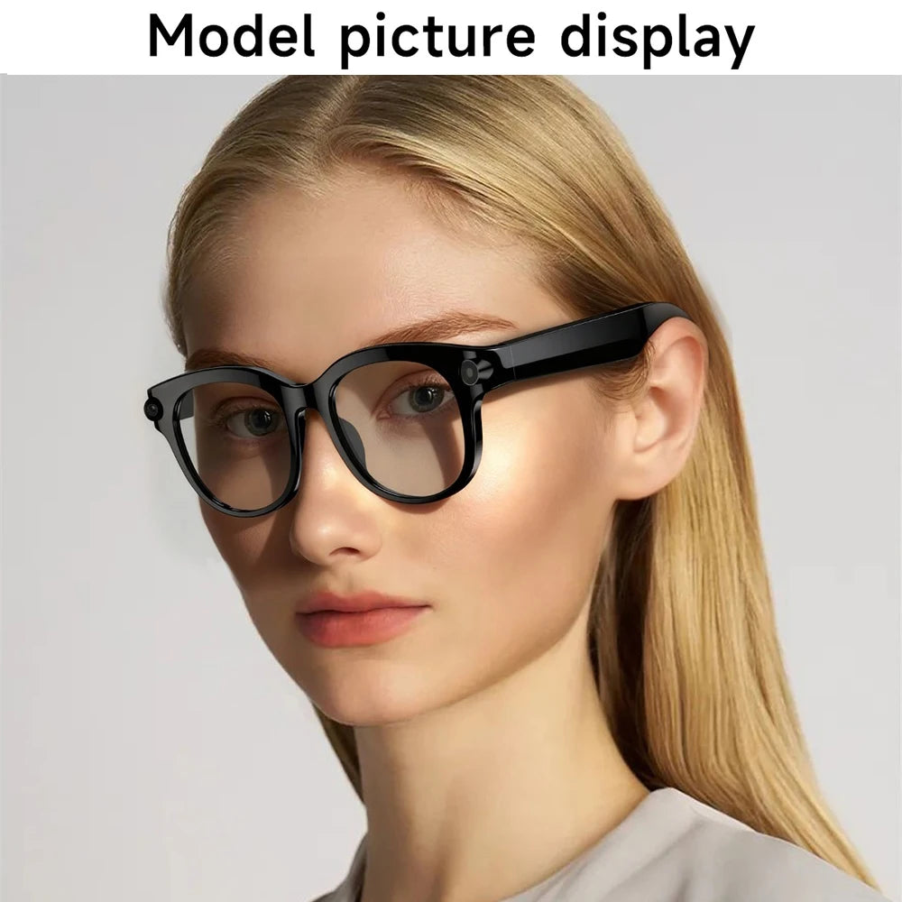 AI Smart Glasses Real-time Translation Dual Camera Bluetooth Call Sunglasses Shoot Audio Video Music Player Multifunctional Men