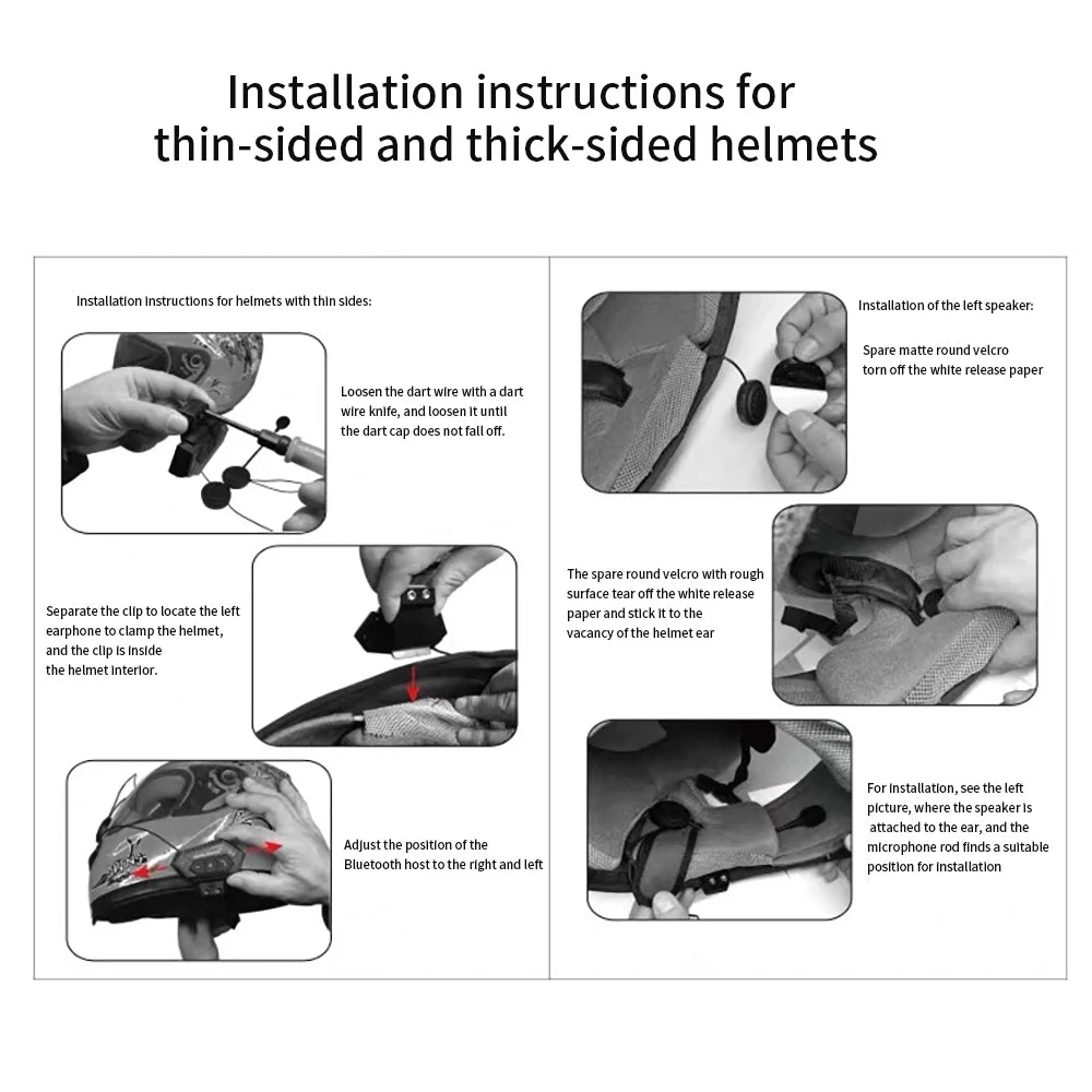 Motorcycle Helmet Headset Bluetooth 5.0 Headphone Wireless Earphones Motor Headset Bike Earphone Handsfree Stereo Earbud