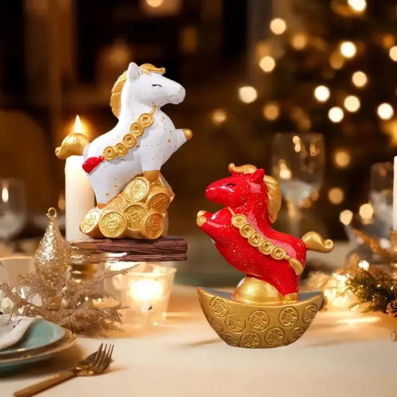Radiant Crystal Horse Ornament Zodiac Horse Sculpture Feng Shui Series Antique Sun Chaser Showpiece for Desktop
