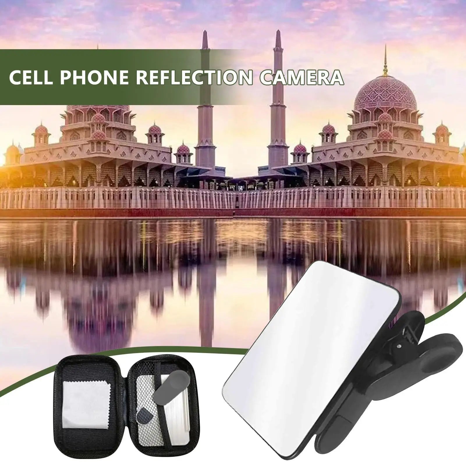 Mirror Reflection for Phone Camera Glass Mirror Clip Set for Phone Camera Creative Photo Tools Adjustable for Vlogger