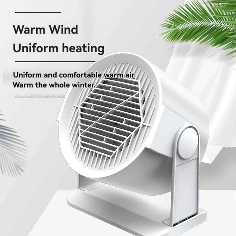 EU Heating Cooling Small Heater Home Bedroom Dormitory Office Energy Saving Safety Quiet Rotating Shaking Head Electric Heater