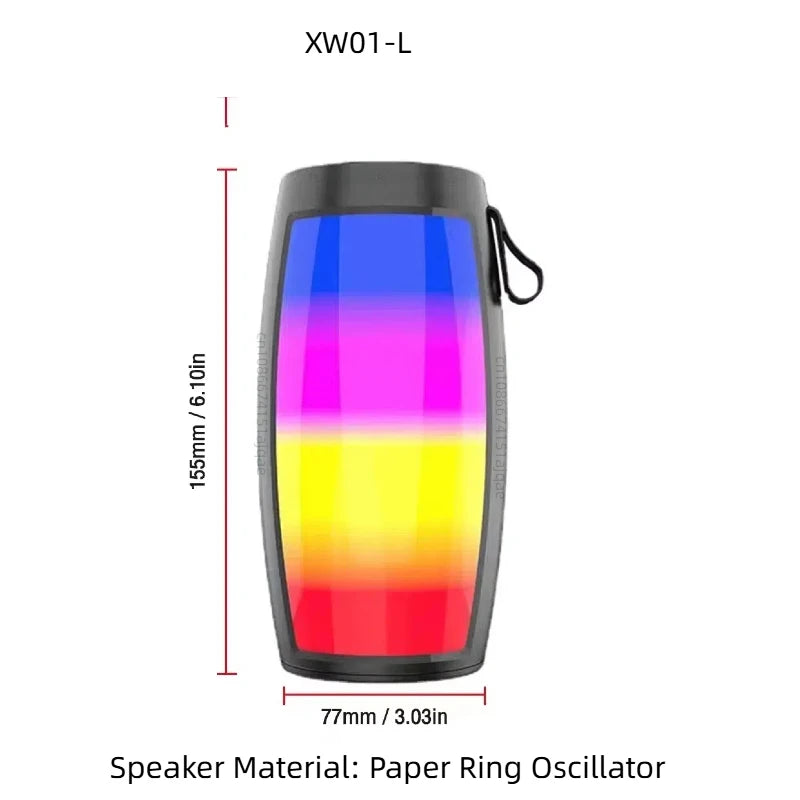 PHONEPACE Bluetooth Wireless Speakers Powerful Portable Sound Box Subwoofer Car Audio Bass MP3 Player Sound System LED Lights
