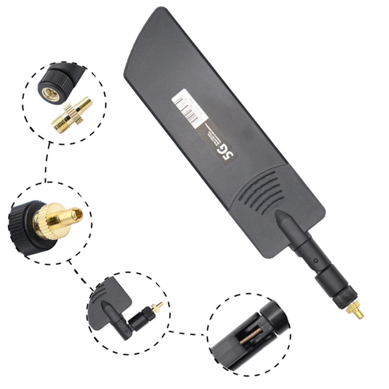 2-piece set, 5G 4G SMA external antenna, suitable for modems, routers, 40dBi folding signal amplifiers, wide range 600~6000Mhz