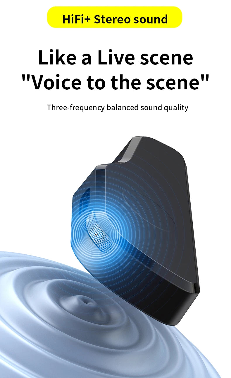 Wireless Headphones for External Glasses Headphones Bluetooth 5.3 Stereo Headset Noise Reduce Handsfree Call Touch Headset