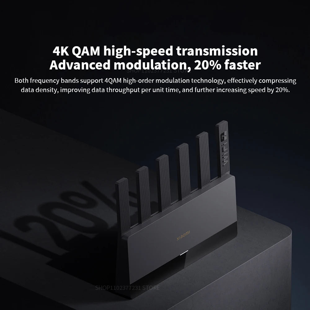 Xiaomi BE6500 Router Quad Nucleus 6500Mbps 2.5G Ethernet Port Dual Frequency 2.4/5GHz 6 Independent Signal Amplifiers Mesh Wifi7