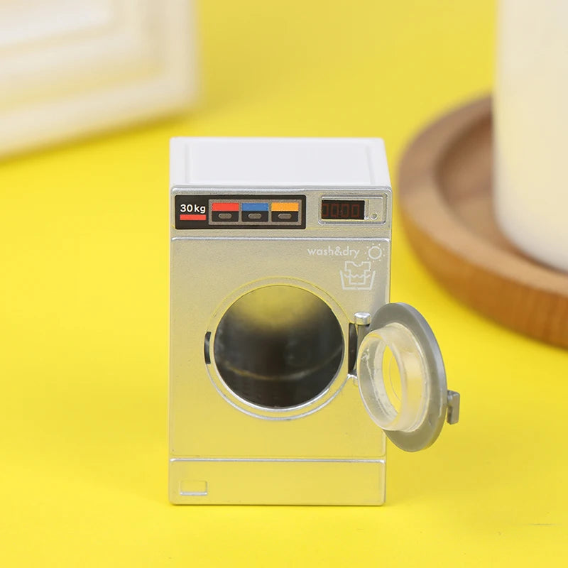 1:12 Dollhouse Miniature Washing Machine Home Appliance Laundry Model Decor Toy