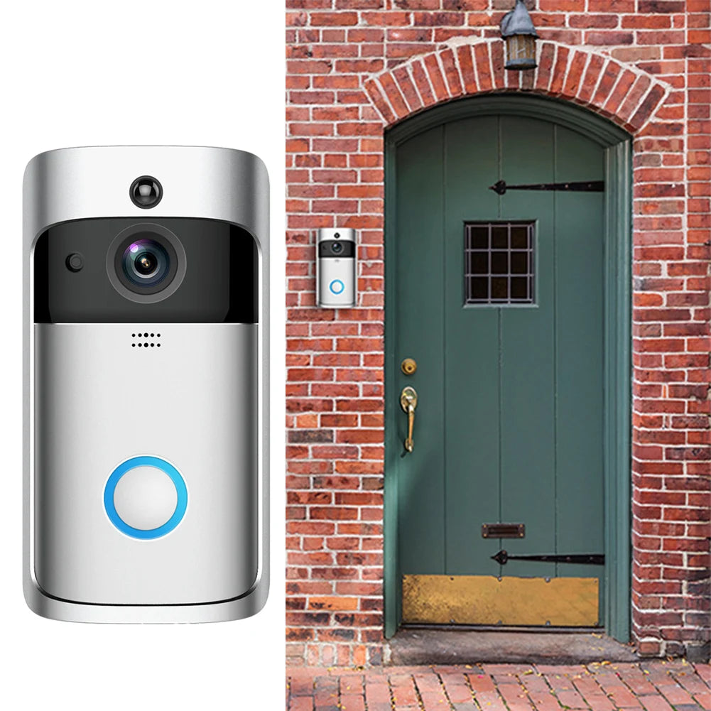 V5 pro WIFI Wireless Smart Doorbell Night VisionVoice Video Intercom Doorbell PIR Motion Detection Security Door Phone Camera