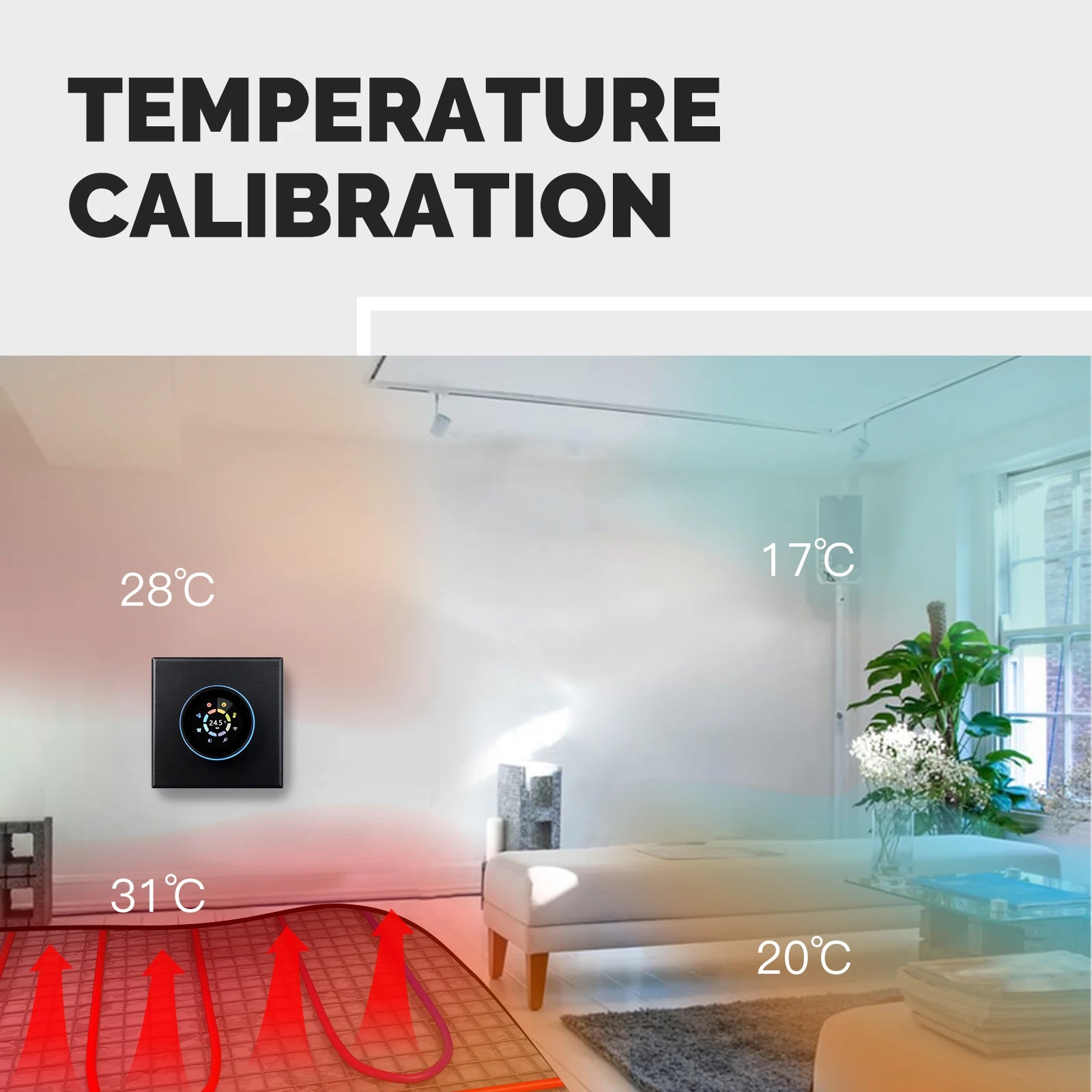 WiFi Smart Home Heating Knob Thermostat Temperature Controller For Water Gas Boiler Electric Heating Works with Alexa GoogleHome