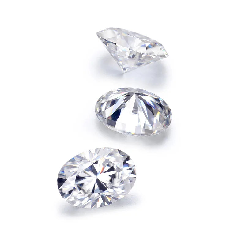 DJMAX 0.1-30ct Rare Oval Cut Moissanite Loose Stone D Color Lab Grown Super White Certified Ellipse Oval Moissanite Diamond