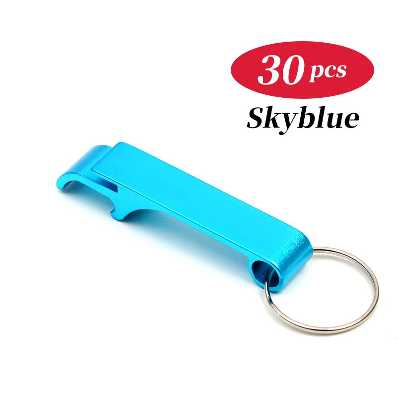 10-100PCS Custom Keychain Personalized Bottle Opener Customized Key Ring Mini Beer Can Kitchen Bar Tools Accessories Gift