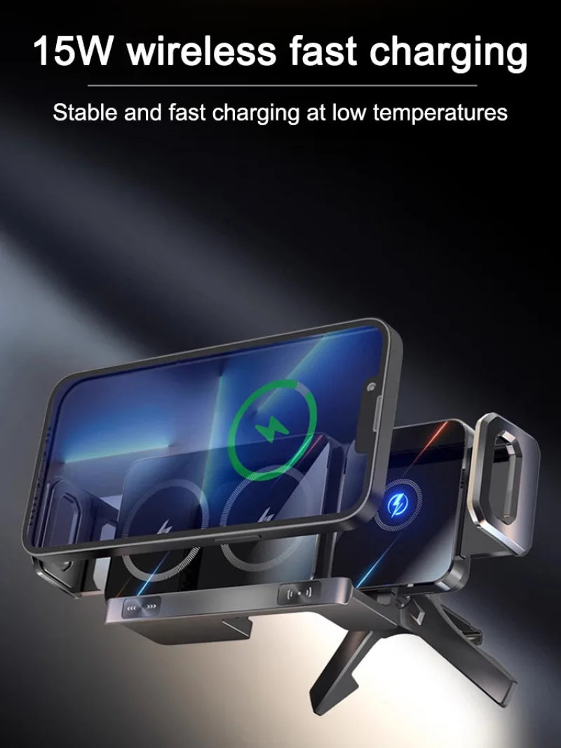 New High Intelligent Mobile Phone/Pad Holder Magnetic Phone Holder for Car Auto Rotating Phone Holder Wireless Car Charger