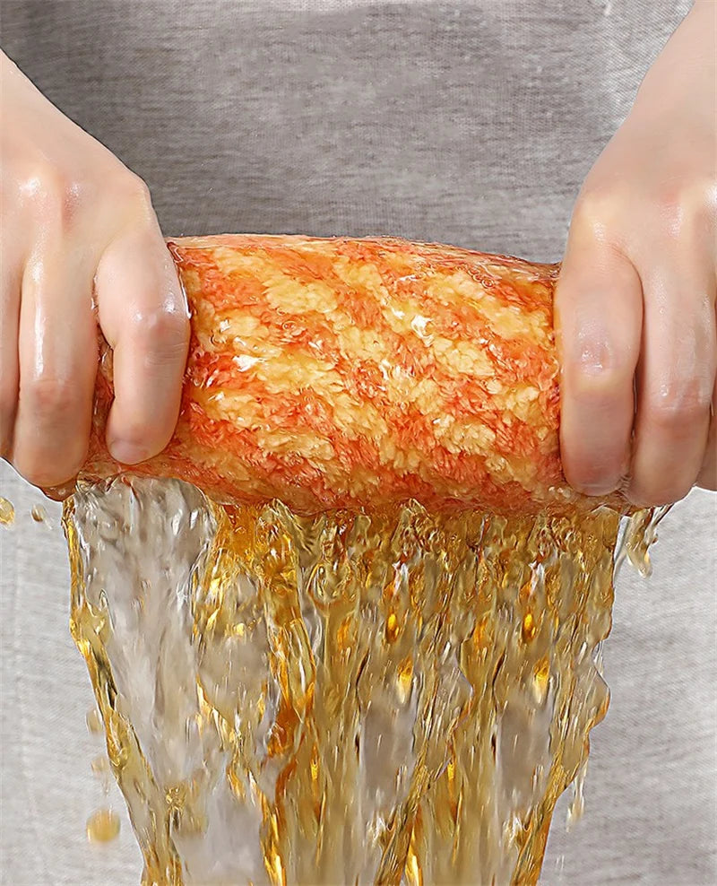 3/5 pieces of microfiber cloth and lazy person absorbent cleaning Kitchen towel cloth for washing dishes tablecloth
