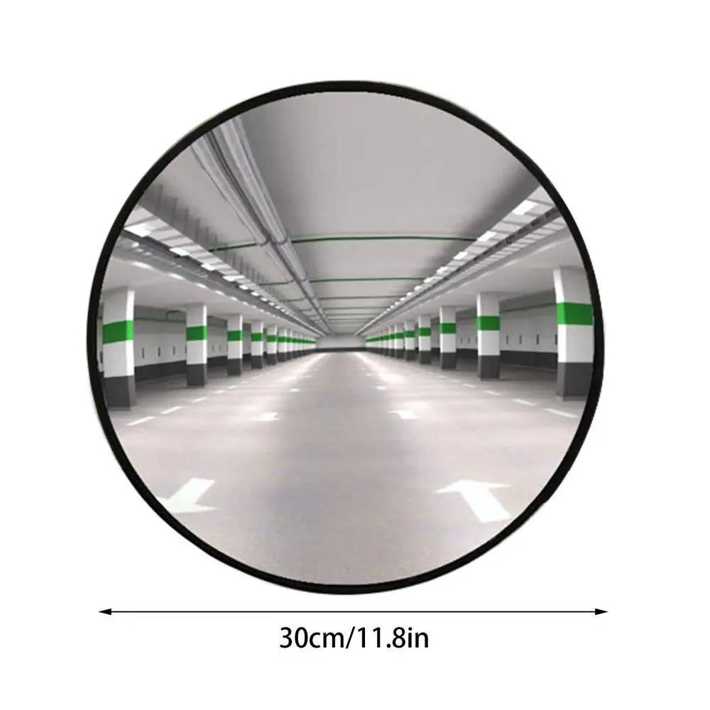 Convex Mirror Outdoor 11.8in Round Security Mirror Round Convex Traffic Mirror Fish Eye Mirror For Room Adjustable Fixing