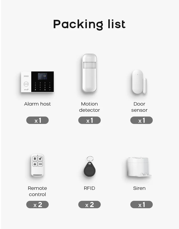 4G Alarm System Security Home WIFI Alarme Residencial Wireless Home Alarm For Tuya Smart Life With Door Sensor Work With Alexa