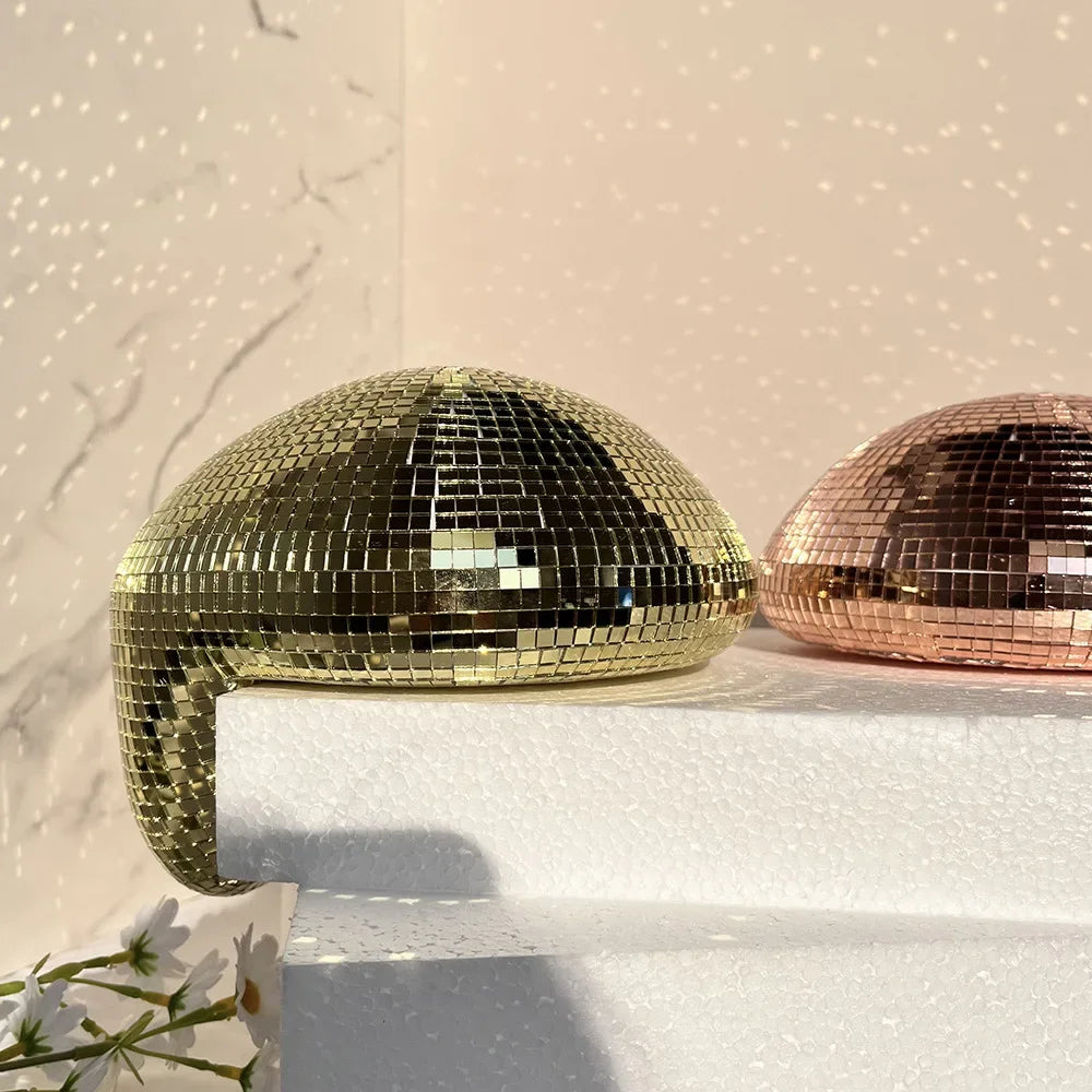 Mirror Disco Ball  Reflection Glass Ball Indoor Home Party Decoration Funny Disco Table Ornament Holiday Birthday Halloween Gift