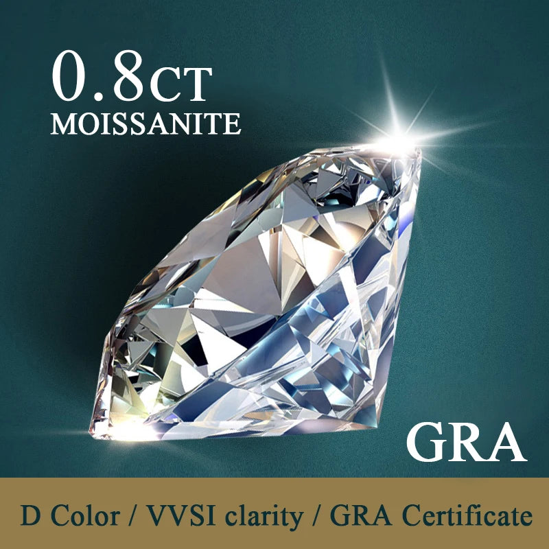 DJMAX Factory Direct Sales Moissanite Loose Stone D Color Moissanita Gemstone Lab Grown Diamond Certified Black Moissanite Stone