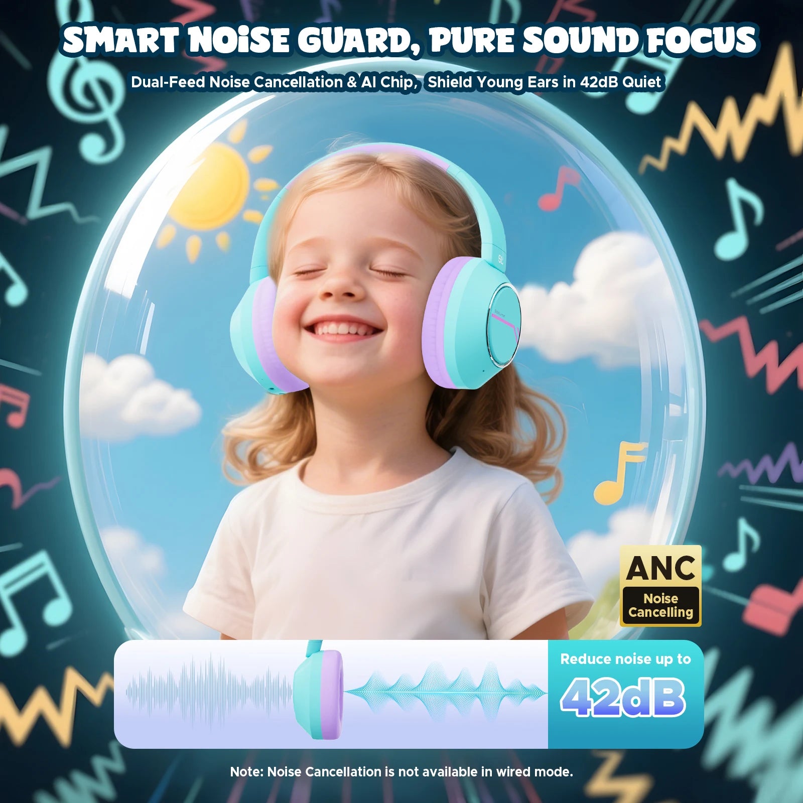 Wireless Bluetooth Kids Headphones