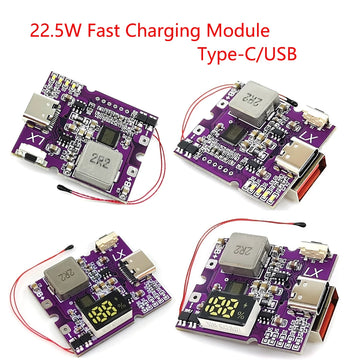 22.5W Power Bank Bidirectional Fast Charging Mobile Power Module Circuit Board With Digital/Light Type-C USB Suppor PD/QC3.0 2.0