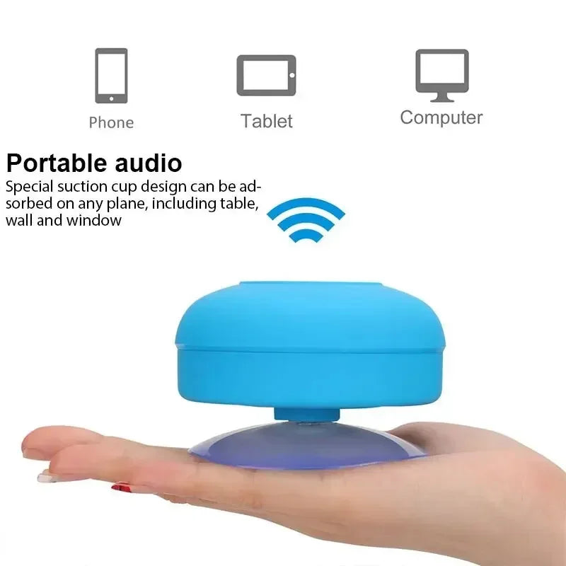 Portable Wireless Bluetooth Speaker Audio Waterproof Easy-Access Control Buttons Music Player for Office Car Home Shower Speaker