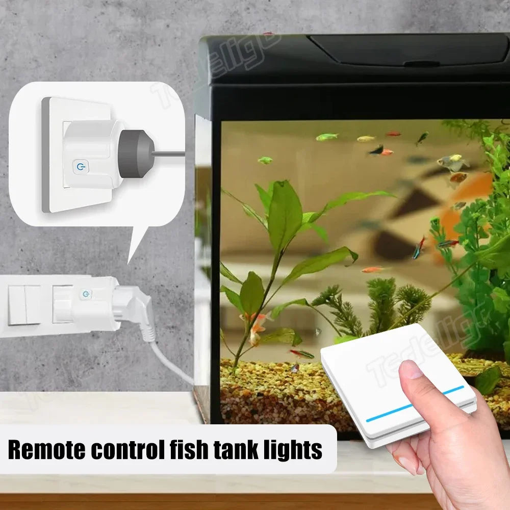 RF433 Smart Socket Wireless Remote Control 220V 230V EU Fr Korean Plug Programmable Socket with Push Button Wall Switch for Home