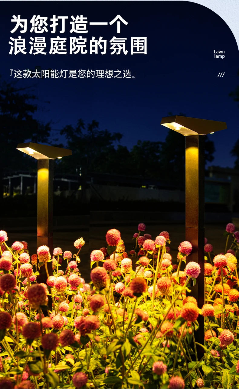 Solar-Powered Lawn Lights, Outdoor Waterproof Ground Lights, Suitable for Courtyards, Paths, Gardens, Lawns, Camping, Outdoor Areas, and Deck Ambiance Decoration and Landscaping