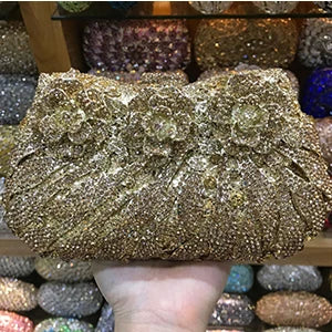 XIYUAN Women's Diamond Handbags Rhinestones Evening Bags Bridal Stones Clutch Purse Lady Clutches Bags Party Wedding Evening Bag