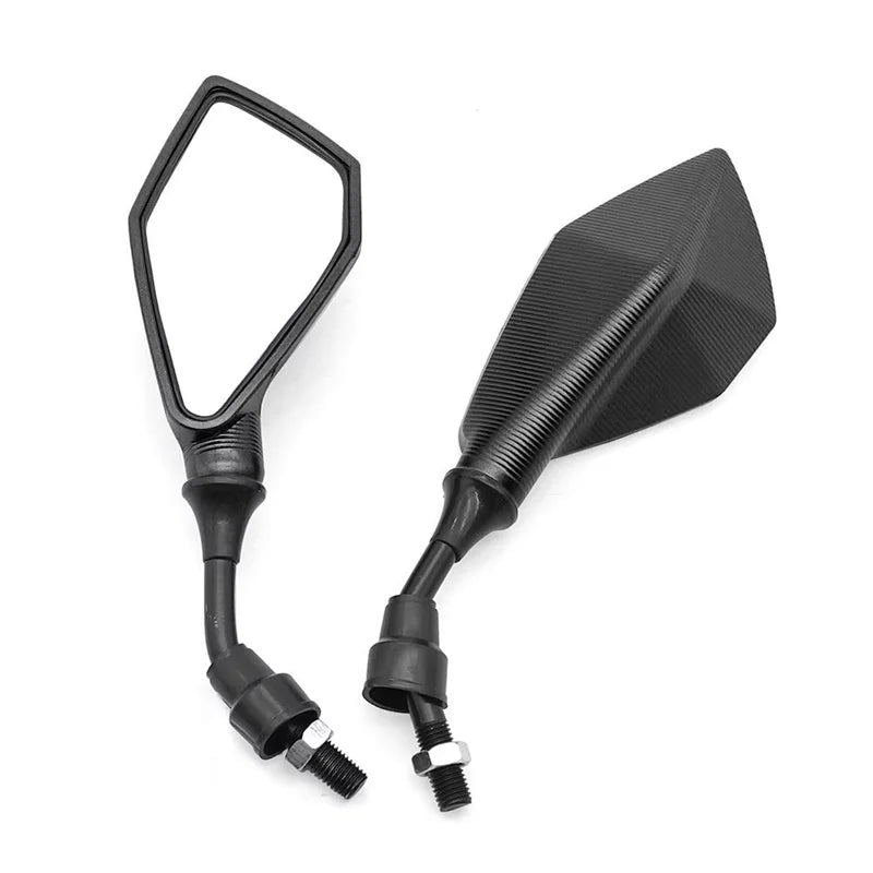 Motorcycle Mirrors Red M10 ABS Motorcycle Rearview Mirrors Scooter E-Bike ATV Dirt Bike Rear View Mirrors HD Side Mirror