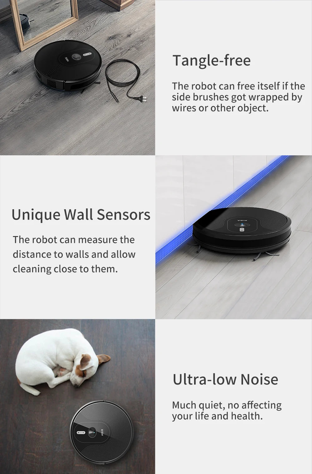 Robot Vacuum Cleaner ABIR X6 ,Visual Navigation,APP Virtual Barrier,6000PA Suction,Smart Home Mop,Floor Carpet Washing Tool