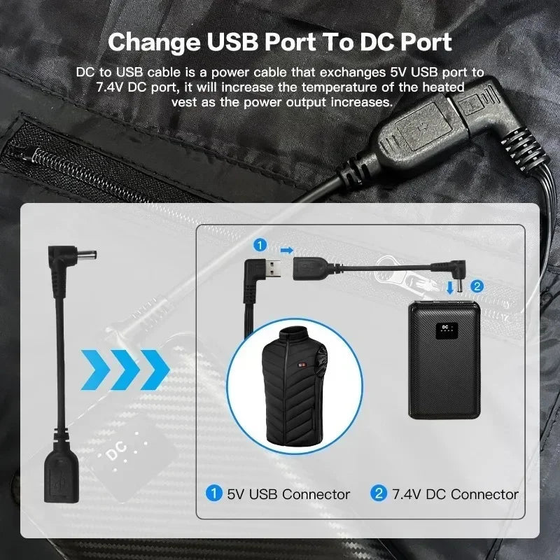 Powerbank 40000mAh Portable Heating Mobile Power Supply for Heating Vest Jacket Gloves Electric Heating Equipment DC Power Bank