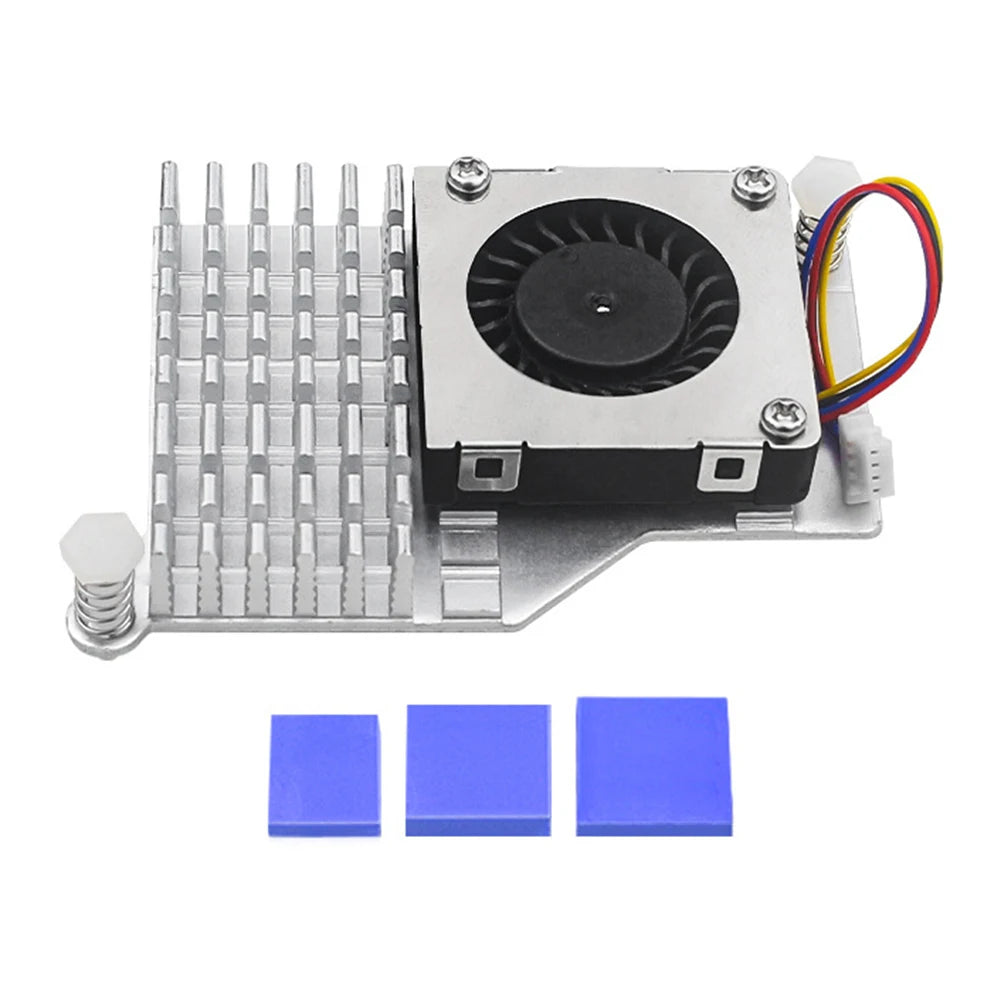 For Raspberry Pi 5 Active Cooler Metal Heatsink Radiator with Adjustable Speed Cooling Fan Cooling Heat Sink Radiator