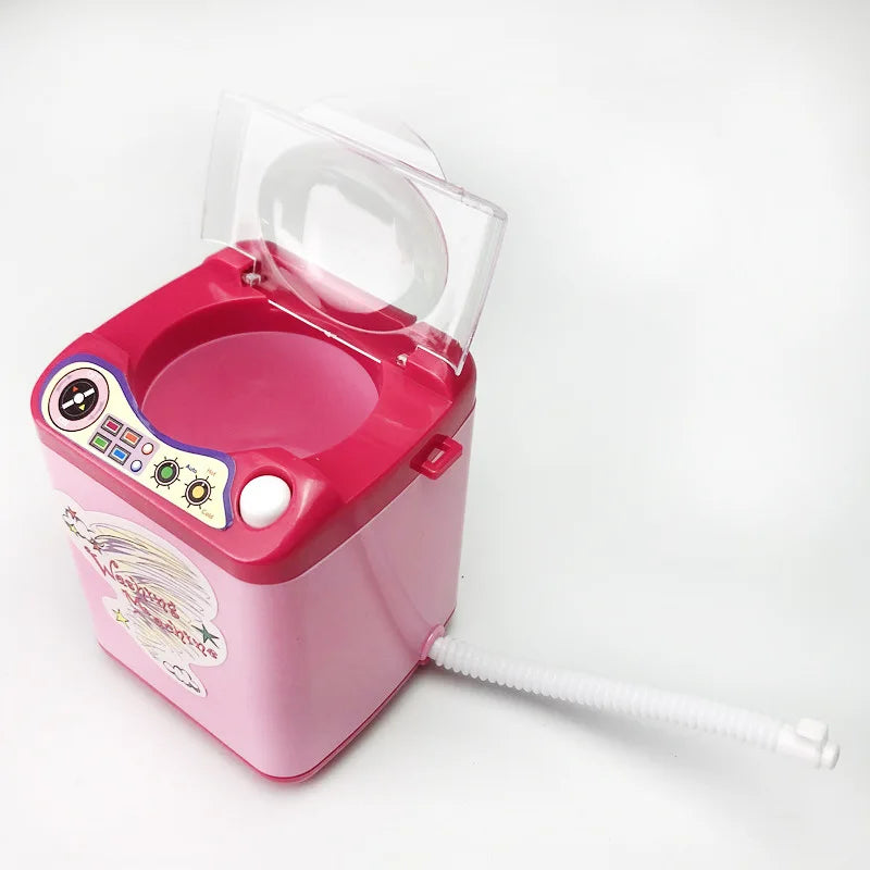 Washing Machine Toy Mini Electric Makeup Brush Cleaner Automatic Cleaning Washing Machine Play Home Toy Coffee Mixer