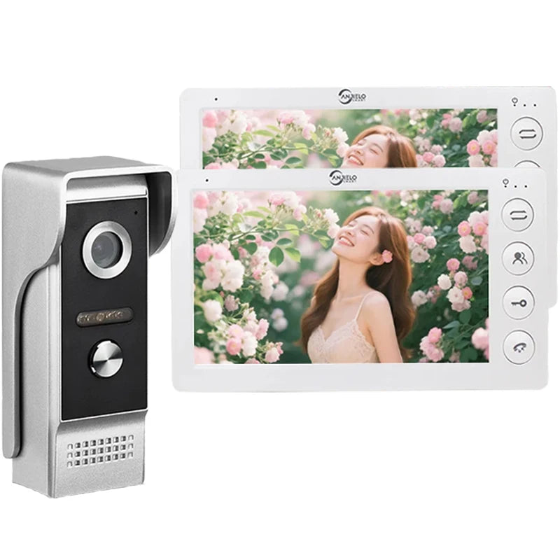 ANJIELO7-inch video intercom outdoor unit waterproofcold-proof home nightvision lock unlocking system  protection metal doorbell