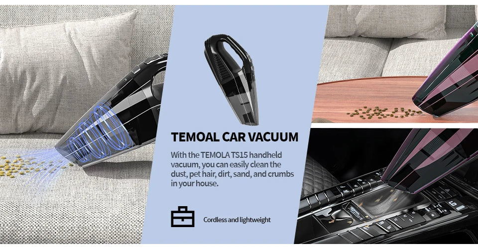 Portable Wireless Vacuum Cleaners Powerful Rechargeable Suction Cordless Handheld Vacuum Cleaner Car Electronic Accessories