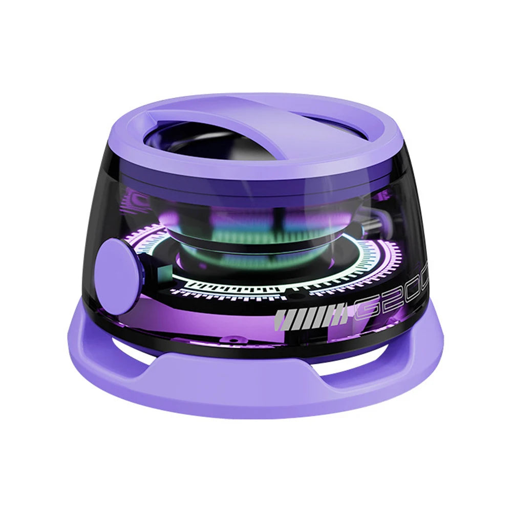 Outdoor Magnetic Bluetooth5.3 Speaker Wireless Portable Mini Travel Stereo Speaker with RGB Color Light and Phone Holder for Ios