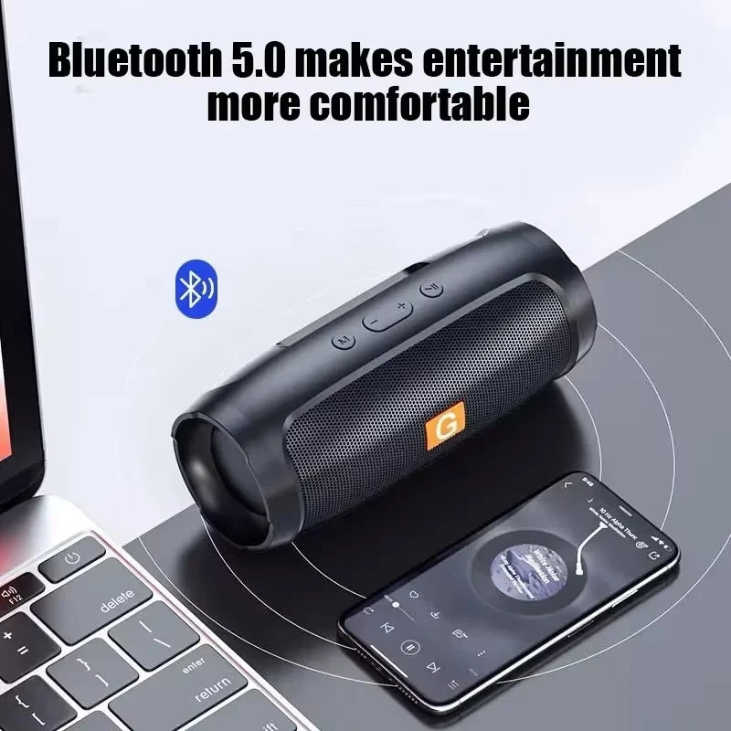 ViVO Portable Subwoofer Bluetooth Speakers Stereo Surround Waterproof Loudspeaker Wireless Sound Box Support FM Radio TF Card