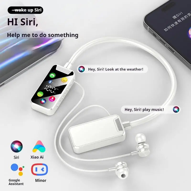 HD Screen HiFi Sound Neckband Long battery Life Wireless Bluetooth5.4 Headphones Earphones Sports Gamer Headsets Noise Reduction