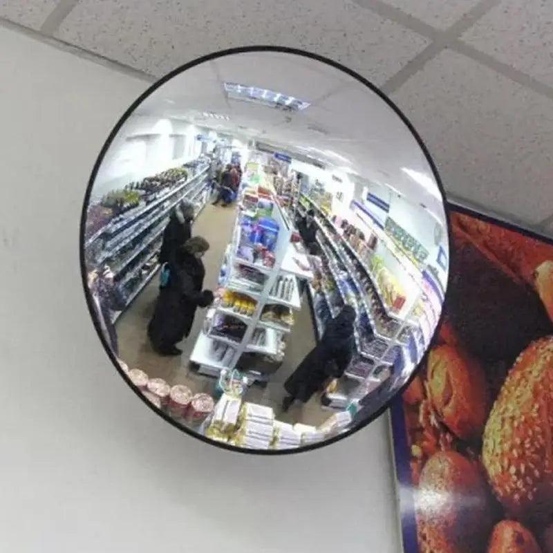 Convex Mirror Outdoor 11.8in Round Security Mirror Round Convex Traffic Mirror Fish Eye Mirror For Room Adjustable Fixing