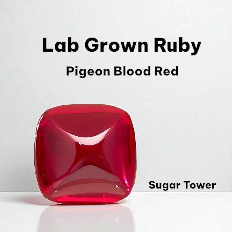 Lab Grown Ruby Various Shape Pigeon Blood Red Charms Gemstone for DIY Jewelry Making Materials Selectable Certificate