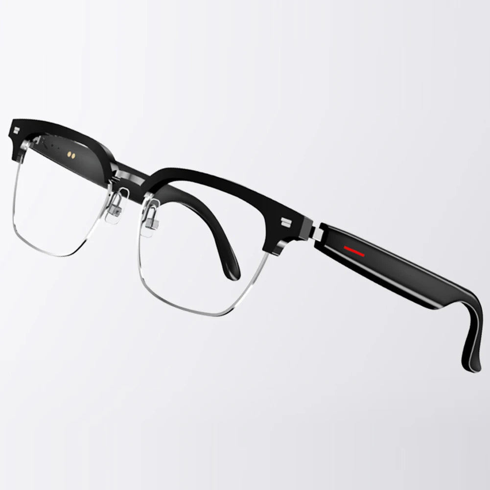 Smart Glasses AI Voice Assistant Camera Glasses BT Audio Glasses (Plain Glasses)
