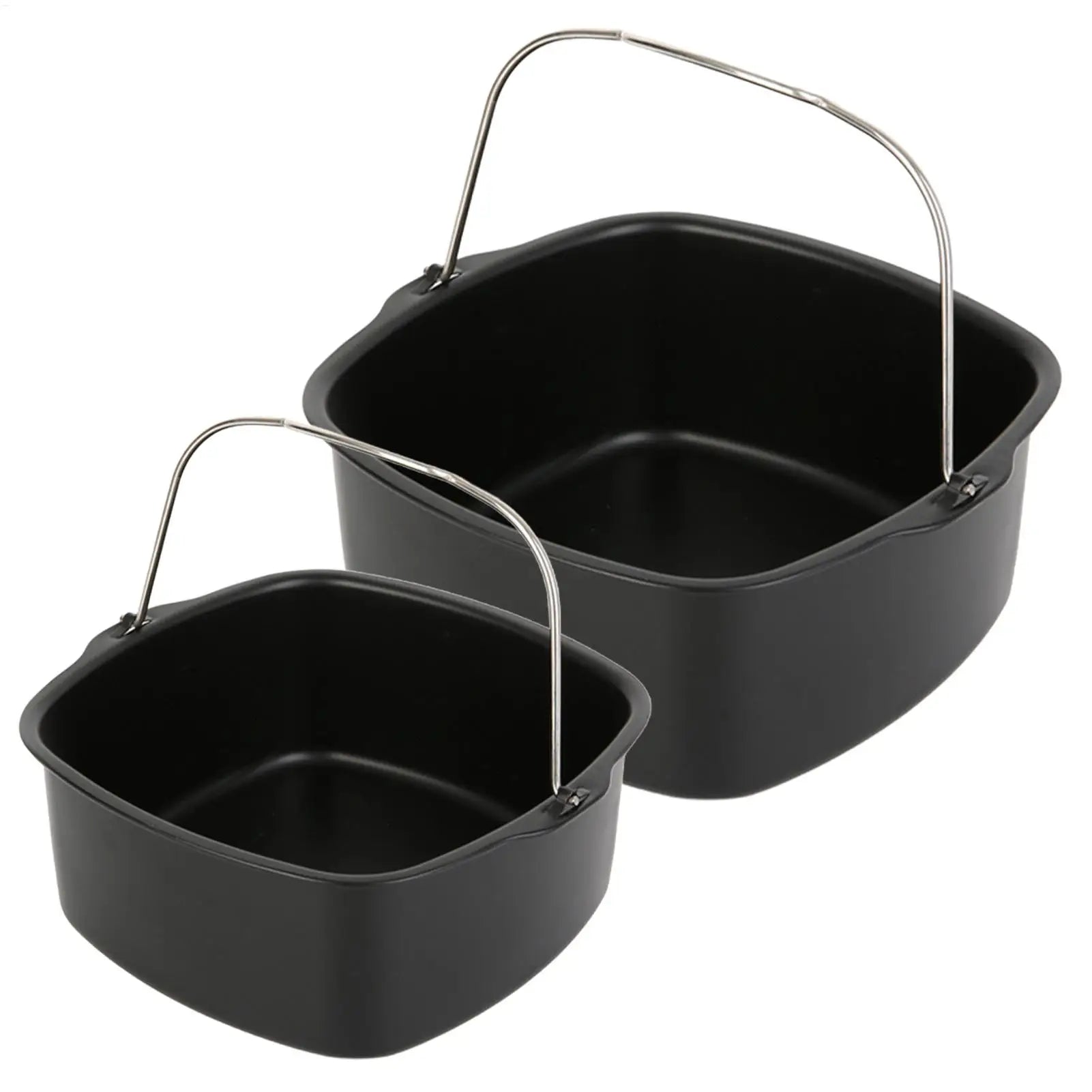 Air Fryer Cake Pans 7/8inch Non-stick Baking Tray Basket Cake Molds Heat Resistant Kitchen Cooking Tool Airfryer Accessories