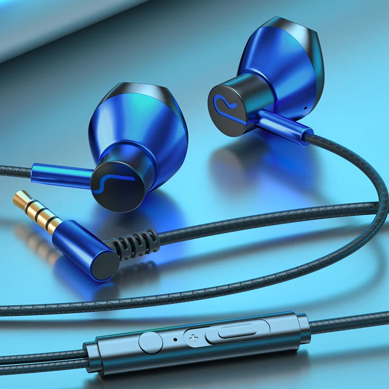90° Jack Wired Gaming Headset Type C HiFi Surround Sound With Mic 3.5mm Headphones For iPhone 16 15 Samsung Galaxy S25 S24 iPad