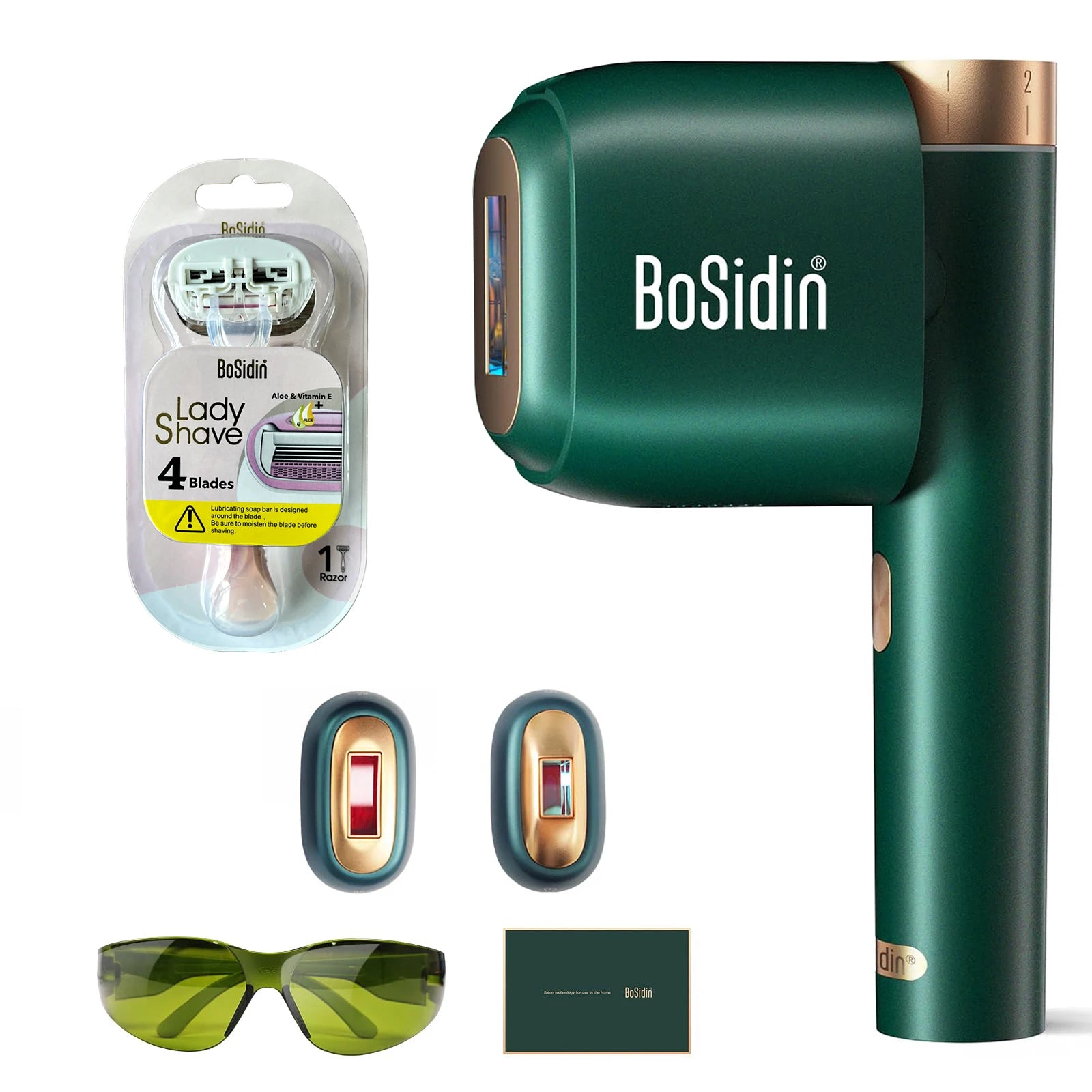 Bosidin Laser Epilator High Quality Portable Permanent Skin Rejuvenation IPL Hair Removal Home 180 Degree Rotating Head