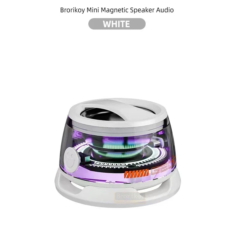 Wireless Bluetooth Speaker Gift Magnetic Bracket Portable High-sound Quality TWS interconnected LED Color Light Mini Speaker